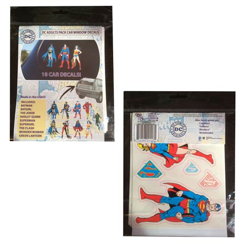 DC Comics Originals Superhero Car Window Decal Pack